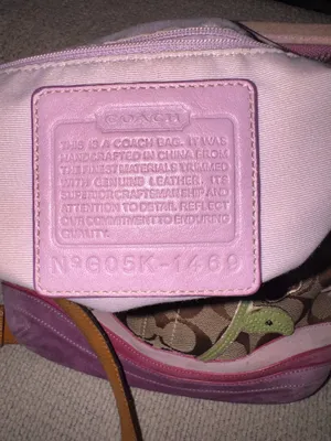 Coach SignaturePurple and Pink FlowerAppliqué Shoulder Bag (Style 1469) thumbnail 5
