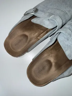 Maurices SuperCush Chloe Closed Toe Footbed Clogs Light Blue Buckle thumbnail 7