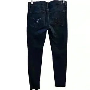 7 For All Mankind‎ Women's Skinny Jeans Size 31 Dark Wash Blue Denim thumbnail 8