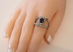 Blue Oval Ring, Size 7 thumbnail 2