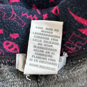 Indero black and pink patterned leggings with witchy or voodoo fleece Size M thumbnail 8
