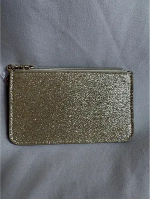 Jimmy Choo Gold Glitter Zip Wallet thumbnail 2