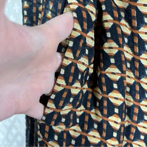 Anthropologie ett;twa Black‎ Brown Mixed Print Metzner High Rise Wide Leg Pants thumbnail 2