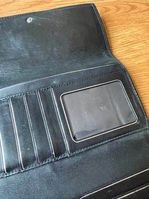 Coach Brown and Black Signature Continental Wallet thumbnail 8