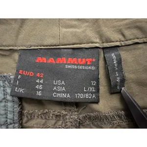 MAMMUT Womens Hiking Shorts Climbing Cargo Regular Fit Size 12 Green/Brown thumbnail 5