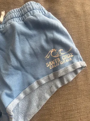 Santa Cruz California Light Blue Sweat Shorts thumbnail 2