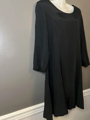 Vintage Marnie West Dress Womens 11 Black A-Line Corset Tie Back Made USA 90s thumbnail 5