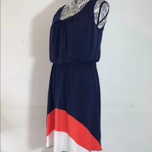 Enfocus Studio Blue and White Sleeveless Sundress Size 12 thumbnail 7