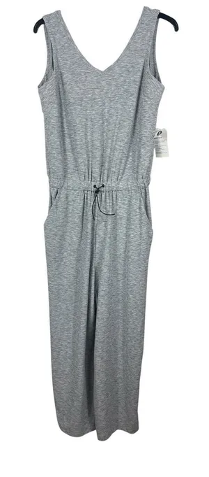 Old Navy Active Breathe ON Jumpsuit Gray Sleeveless Cropped Wide Leg S NWT thumbnail 1