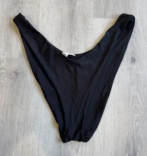 Aerie Black Cheekier High Cut V-Front Bikini Bottoms XXL 642754659 thumbnail 1