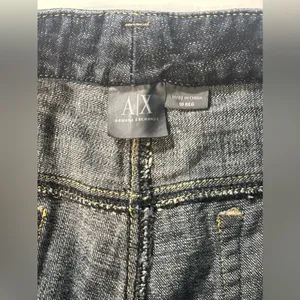 Armani Exchange Jeans Blue Straight Grunge Classic Denim‎ Logo Distressed 10 Reg thumbnail 10