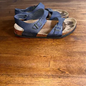 Birkenstock‎ Birkis Fussbett Blue Double Strap Slingback Anatomical Sandals thumbnail 2