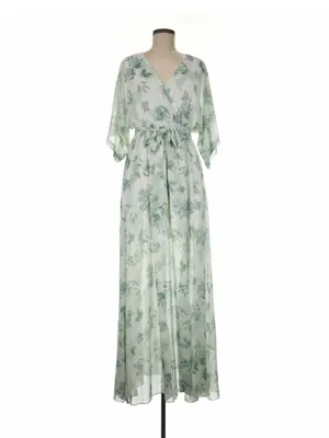NWT Baltic Born Kia Kimono Maxi Dress Sage Floral M Romantic Coquette Fairycore thumbnail 5