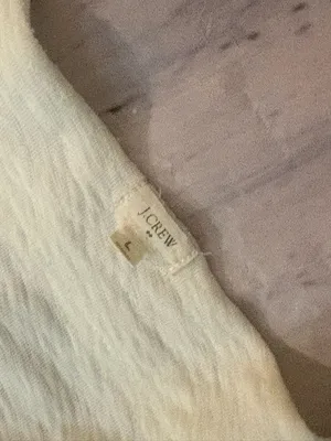 J. Crew Ivory Scoop Neck Long Sleeve Top thumbnail 4