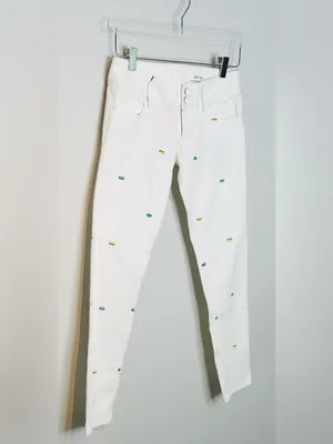Lilly Pulitzer Resort White Worth Skinny Mini Rainbow Fish Jeans Pants NWT thumbnail 4