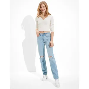 AE American Eagle Eagle outfitters 90s Straight Jean Comfort Stretch Waistband 4 thumbnail 3