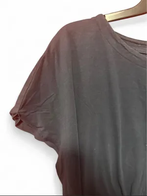Next Navy Blue Cap Sleeve Cotten T-shirt thumbnail 3