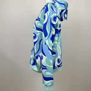 Hill House Allie Zip Up Sweatshirt Hoodie Kaleidoscopic Beach Blue Fleece S NWT thumbnail 7