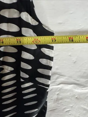 Talbots Black and White Polka Dot knee length Dress 8 cotton career party event thumbnail 15