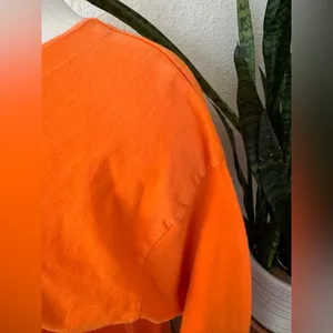 Vintage Halloween Long Sleeve Shirt Orange Graphic 90s witch ghost fall medium‎ thumbnail 6