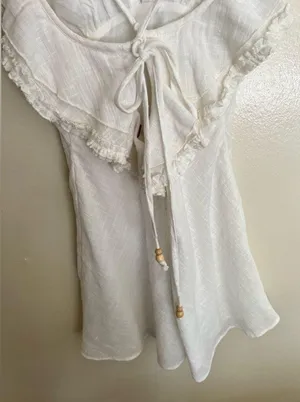 Free People Love Forever Mini Dress in Ivory thumbnail 7