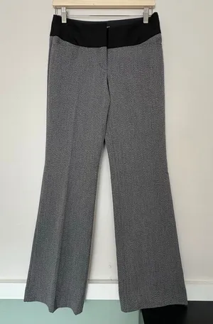Y2K Express Flare trousers low rise gray color block size 0 thumbnail 1