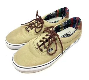 VANS Classic Canvas Tan Aztec Blanket Low‎ Top Sneaker Shoes Size 9 thumbnail 1