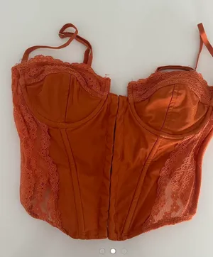 Edikted Payton Lace Corset Orange thumbnail 4