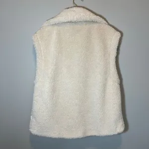 Varley Balter Relaxed Sherpa Gilet Vest Cream Faux‎ Fur Women's Medium thumbnail 10