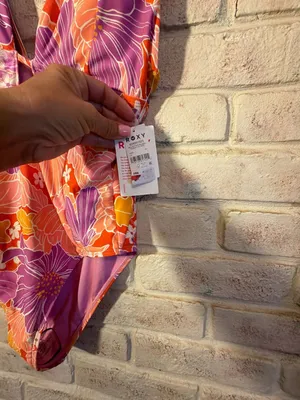 Roxy Bell Bottom Blooms Plunge One-Piece Swimsuit thumbnail 2