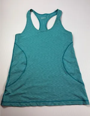 Zella Athletic Tank Top Striped Racerback‎ with Pockets Activewear Large thumbnail 1