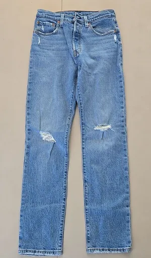 Levi's Classic Mid Rise Light Blue Denim Jeans W27 L32 thumbnail 1