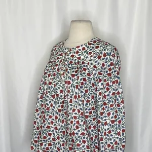 NWT!! J. CREW Shirred Popover Top Blouse Rosewood Floral‎ Preppy Buttons X-Small thumbnail 7