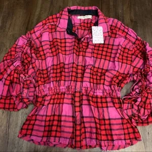 Free People New Plaid Shirt thumbnail 7