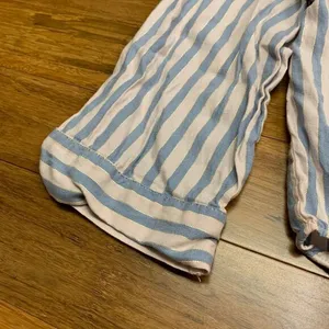 Victoria's Secret Top Womens Large Pink Blue Pajama Striped‎ Button Down Sleep thumbnail 3