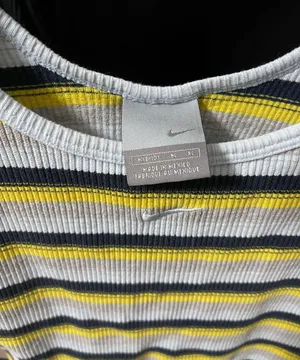 Nike Cropped Sport Striped Active Running Tank Top thumbnail 2