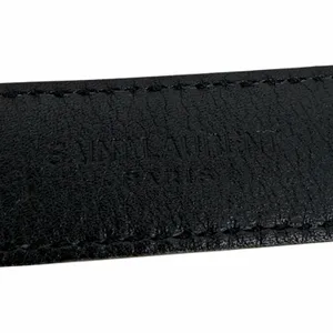 Saint Laurent Cassandre Logo Belt Square Buckle Leather Beige Size 90/36 thumbnail 12