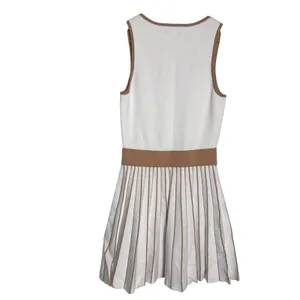 Beach Riot Solange White Almond Pleated Scoop Neck Athleisure Tennis Mini Dress thumbnail 10