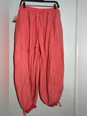 NWT! FP Movement by Free People Coral Wide-Leg Elastic-Waist Track Balloon Pants thumbnail 4