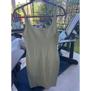 Size‎ Large Zara Casual Green Bodycon Dress thumbnail 4