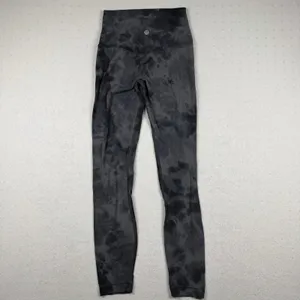 Lululemon Align High Rise Pant 25” Size 2 Diamond Dye Graphite Grey Black thumbnail 3