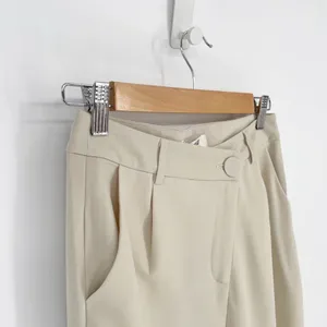 4th Reckless Archer Asymmetric Trousers High Waisted Beige Women's S NEW thumbnail 3