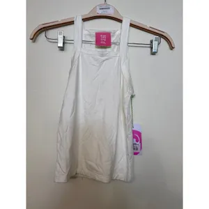 NWT One Teaspoon Sz XXS Off White Bamboo Sleeveless Square Neck Logo Tank Top thumbnail 2
