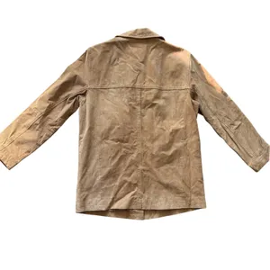 Vintage Moda International Genuine Leather Suede Jacket Sz M‎ Tan Classic y2k thumbnail 8
