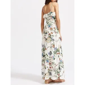 ✨HP✨White Botanical Print Front Ruffle Cami Dress✨ thumbnail 5