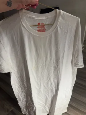 Hanes White Crewneck T-Shirt – Basic Essential Tee thumbnail 1