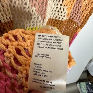 NWOT Free People Chasing Rainbows Long Cardigan Duster Crochet Size XS/S thumbnail 5