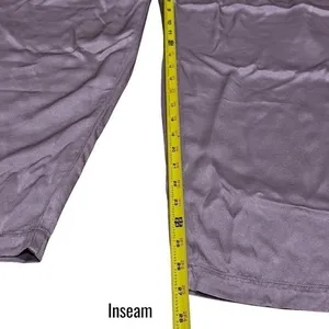 Soft Surroundings Lavender Satin Pocket Drawstring Pants Career Comfort Chic L thumbnail 9