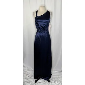 NWT!! AVEC LES FILLES Blue Maxi Dress Cutouts Asymmetrical Party‎ Cocktails 8 thumbnail 2