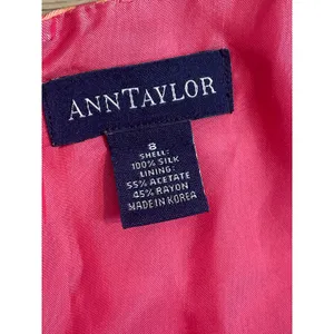 Ann Taylor Dress Silk Pink Coral Floral Size 8 thumbnail 3